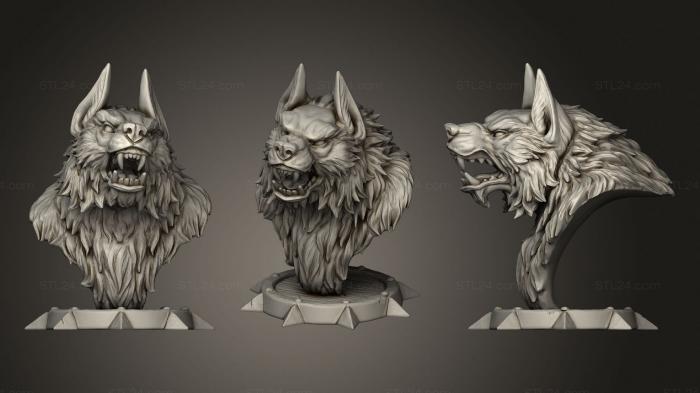 Busts of heroes and monsters (WOLF 21, BUSTH_1816) 3D models for cnc
